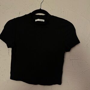 Wilfred Black Ribbed Crop Top